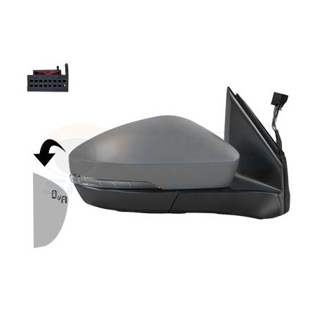 Rétroviseur éléctrique complet droit