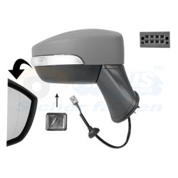 Rétroviseur éléctrique complet droit