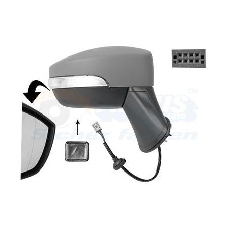 Rétroviseur éléctrique complet droit