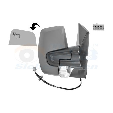 Rétroviseur éléctrique complet droit