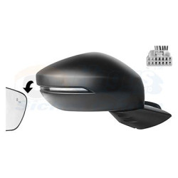 Rétroviseur éléctrique complet droit 10pin chauffant primer rabattable électriquement side assist