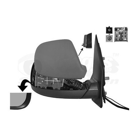 Rétroviseur éléctrique complet droit