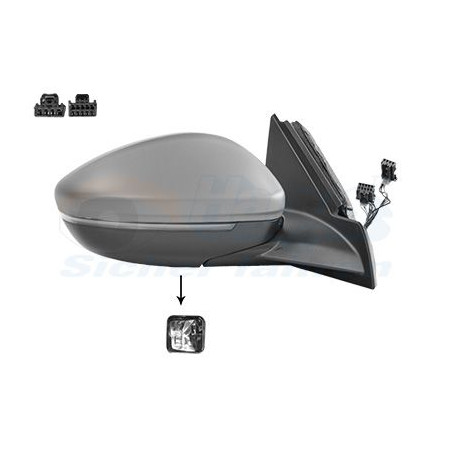 Rétroviseur éléctrique complet droit