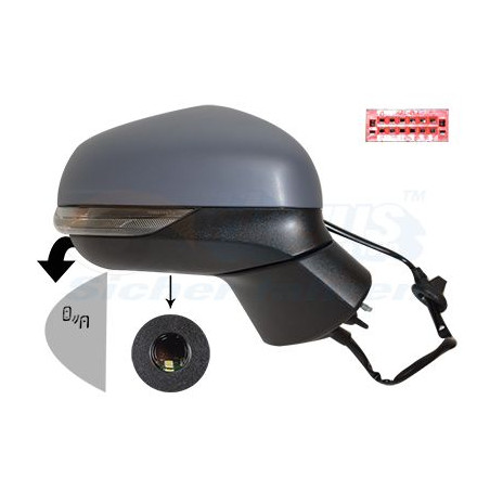 Rétroviseur éléctrique complet droit