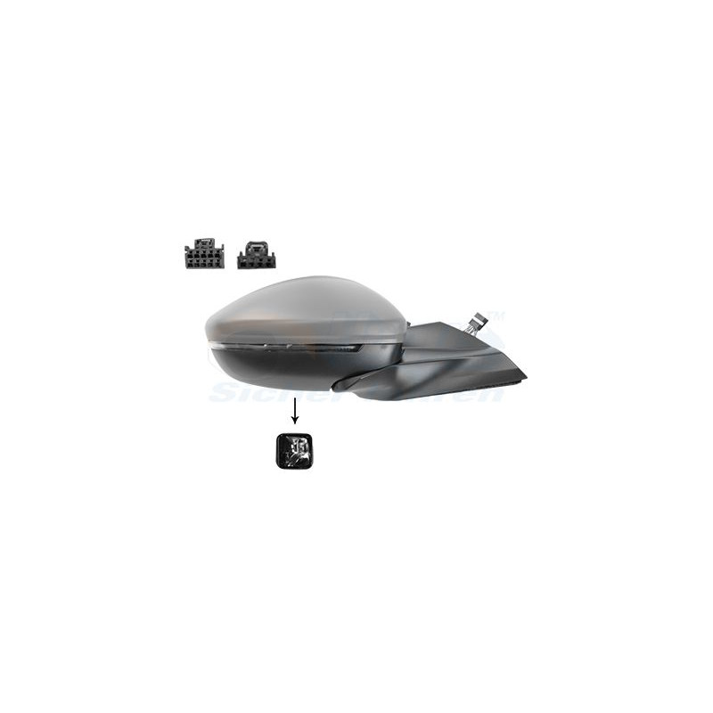 Rétroviseur éléctrique complet droit