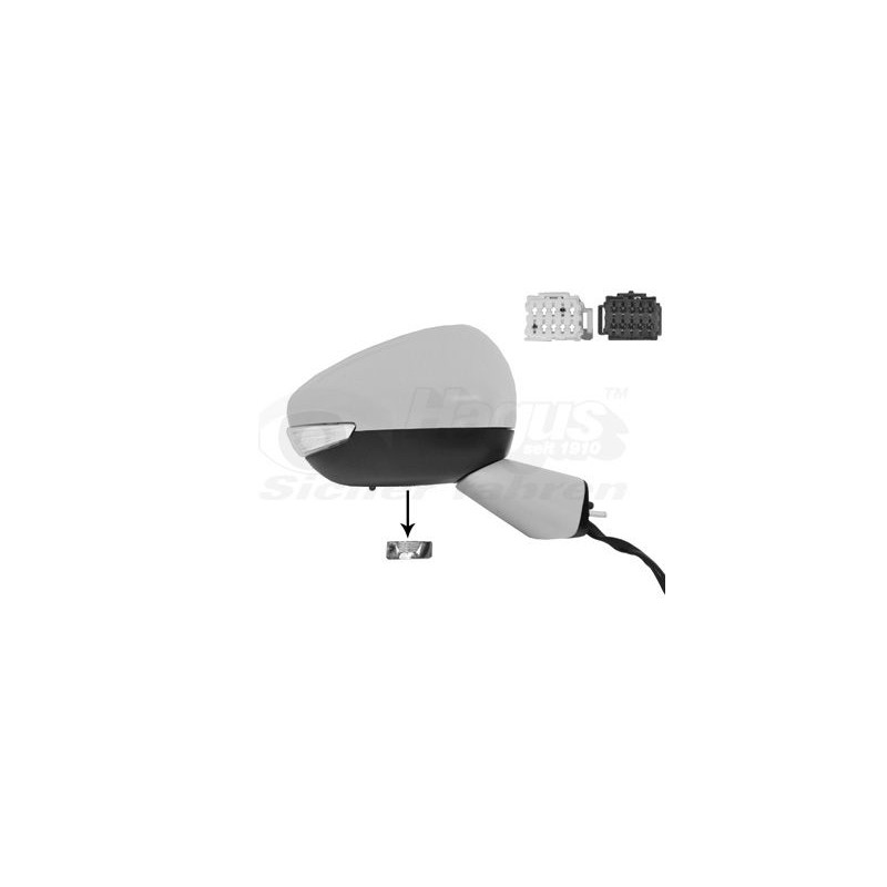 Rétroviseur éléctrique complet droit