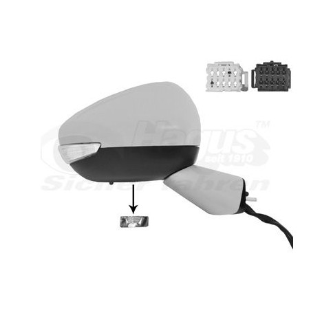 Rétroviseur éléctrique complet droit