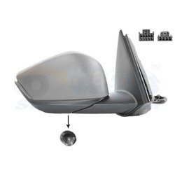 Rétroviseur éléctrique complet droit 12pin chauffant primer rabattable électriquement avec éclairage inférieur avec sonde 