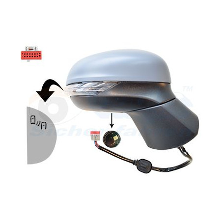 Rétroviseur éléctrique complet droit