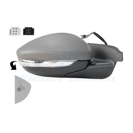 Rétroviseur éléctrique complet droit