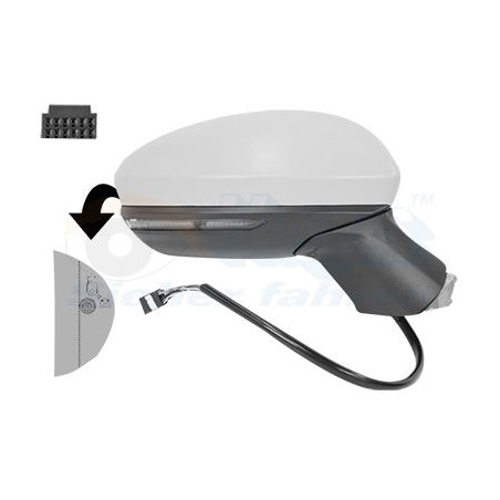 Rétroviseur éléctrique complet droit