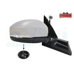 RETROVISEUR ELECTRIQUE COMPLET DROIT 12Pin Chauffant Primer Rabattable électriquement Avec éclairage inférieur Avec mémoire 