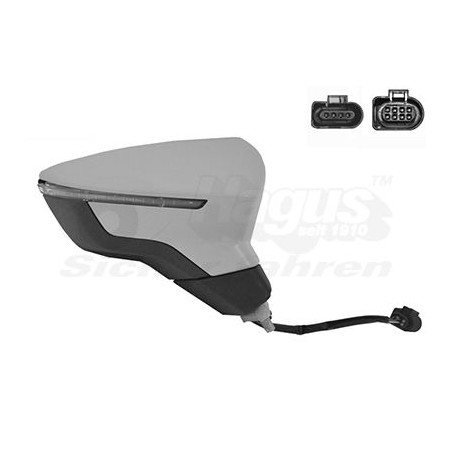 Rétroviseur éléctrique complet droit