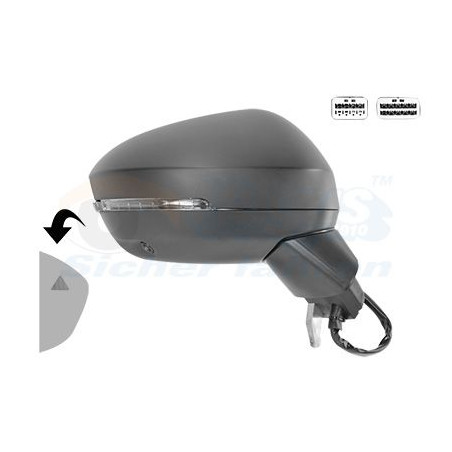 Rétroviseur éléctrique complet droit 13pin primer chauffant rabattable électriquement side assist avec caméra