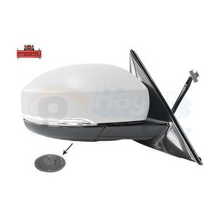 Rétroviseur éléctrique complet droit