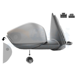 Rétroviseur éléctrique complet droit 14pin chauffant primer rabattable électriquement avec éclairage inférieur side assist