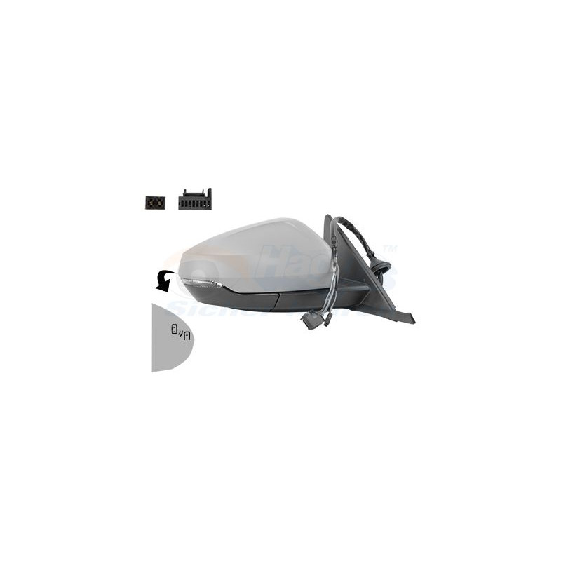 RETROVISEUR ELECTRIQUE COMPLET DROIT Primer 14Pin Rabattable électriquement Surveillance angle mort Mémoire 