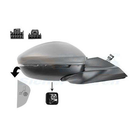 Rétroviseur éléctrique complet droit