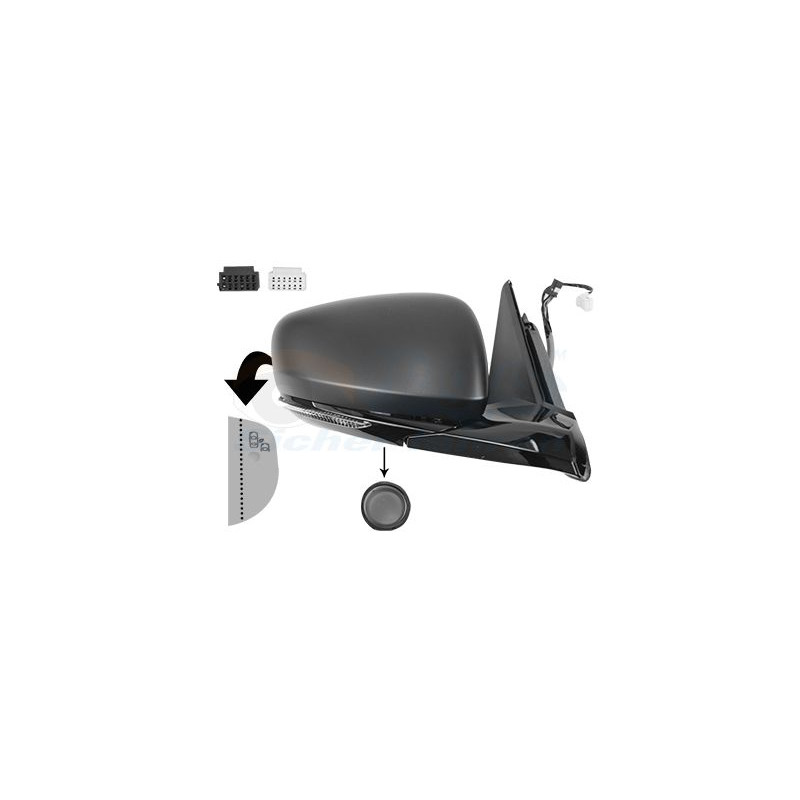 Rétroviseur éléctrique complet droit