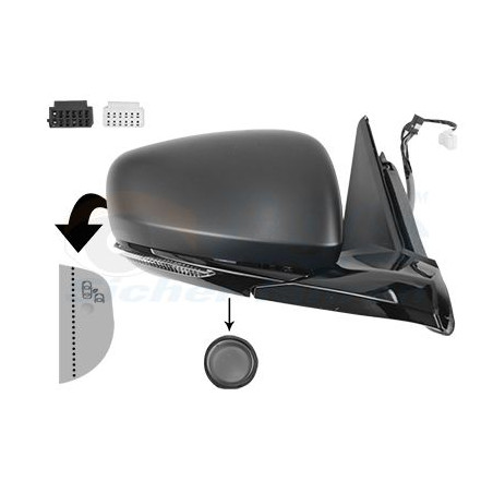 Rétroviseur éléctrique complet droit