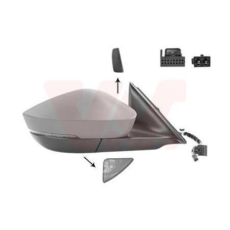 Rétroviseur éléctrique complet droit