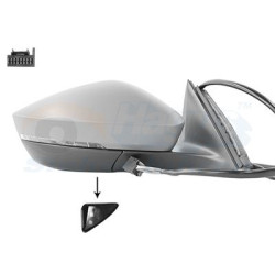 Rétroviseur éléctrique complet droit