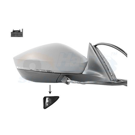 Rétroviseur éléctrique complet droit