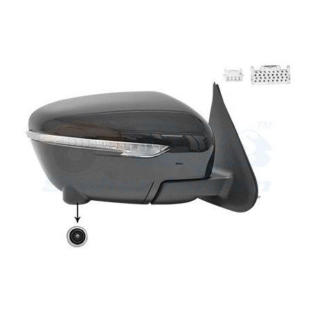 Rétroviseur éléctrique complet droit