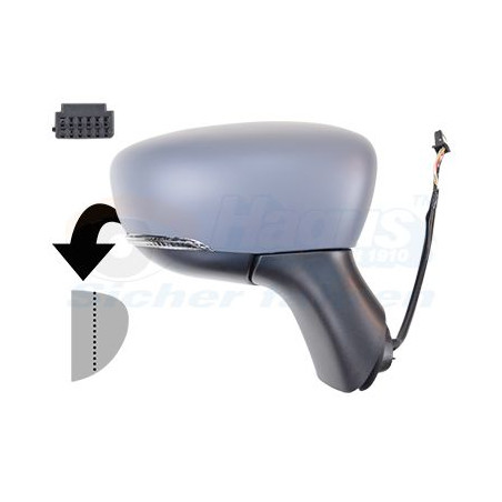 Rétroviseur éléctrique complet droit