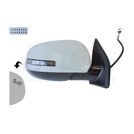 Rétroviseur éléctrique complet droit 16  11pin chauffant primer rabattable électriquement side assist