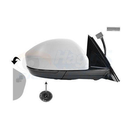 Rétroviseur éléctrique complet droit
