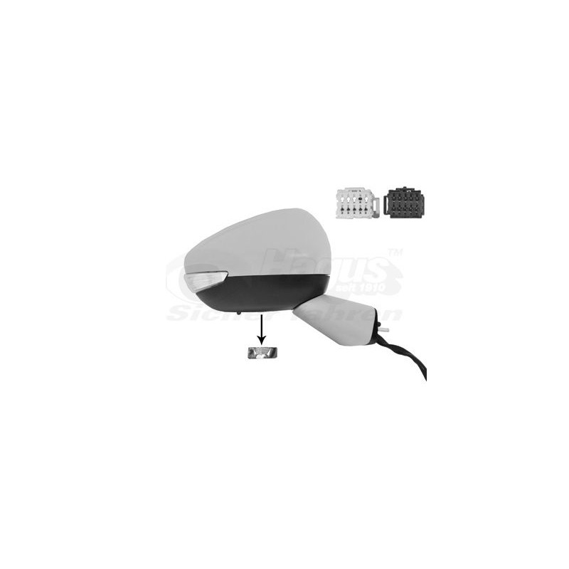 Rétroviseur éléctrique complet droit