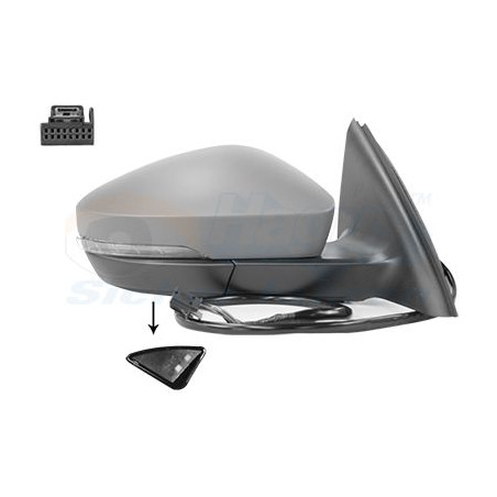 Rétroviseur éléctrique complet droit