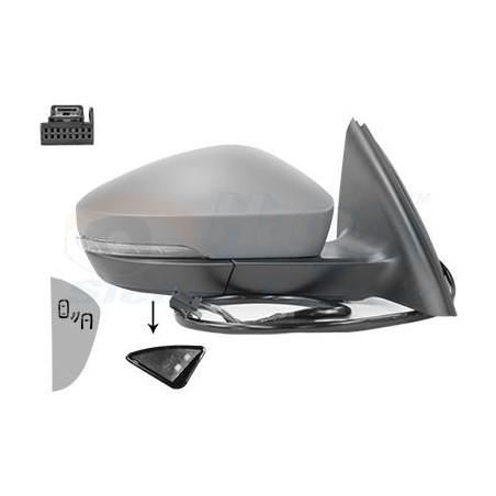 Rétroviseur éléctrique complet droit