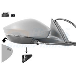 Rétroviseur éléctrique complet droit