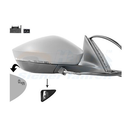 Rétroviseur éléctrique complet droit