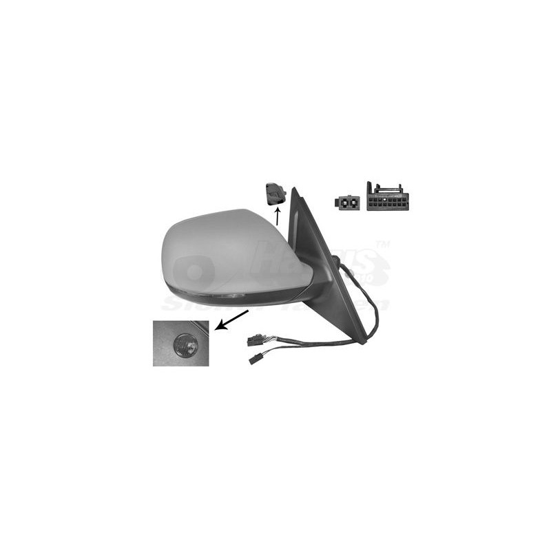 Rétroviseur éléctrique complet droit
