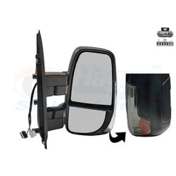 Rétroviseur éléctrique complet droit 19  7pin bras court chauffant noir cadre  gris fumé