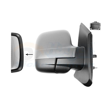 Rétroviseur éléctrique complet droit 21  9pin chauffant primer avec sonde de température