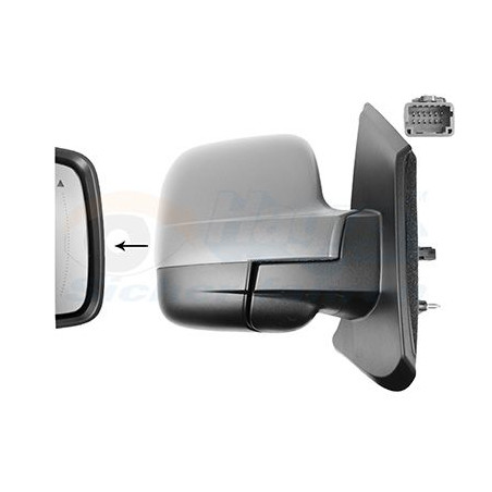 Rétroviseur éléctrique complet droit 21  12pin chauffant primer rabattable électriquement side assist avec sonde de tempéra