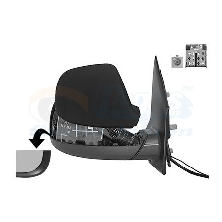 Rétroviseur éléctrique complet droit