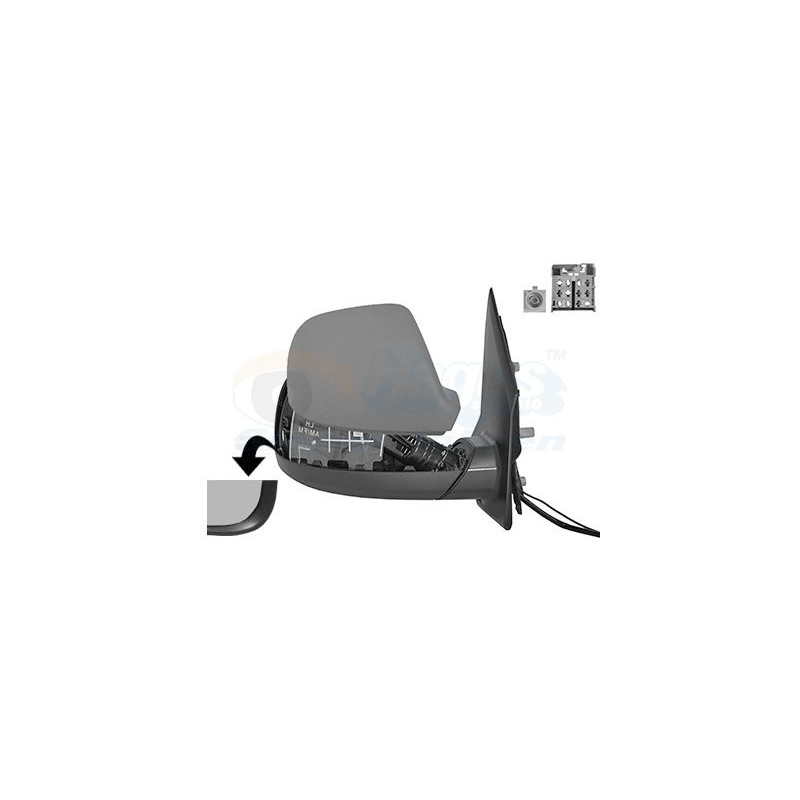 Rétroviseur éléctrique complet droit