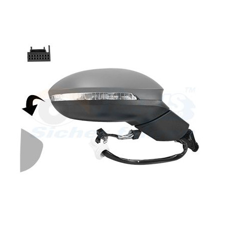 Rétroviseur éléctrique complet droit