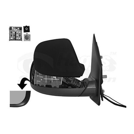 Rétroviseur éléctrique complet droit