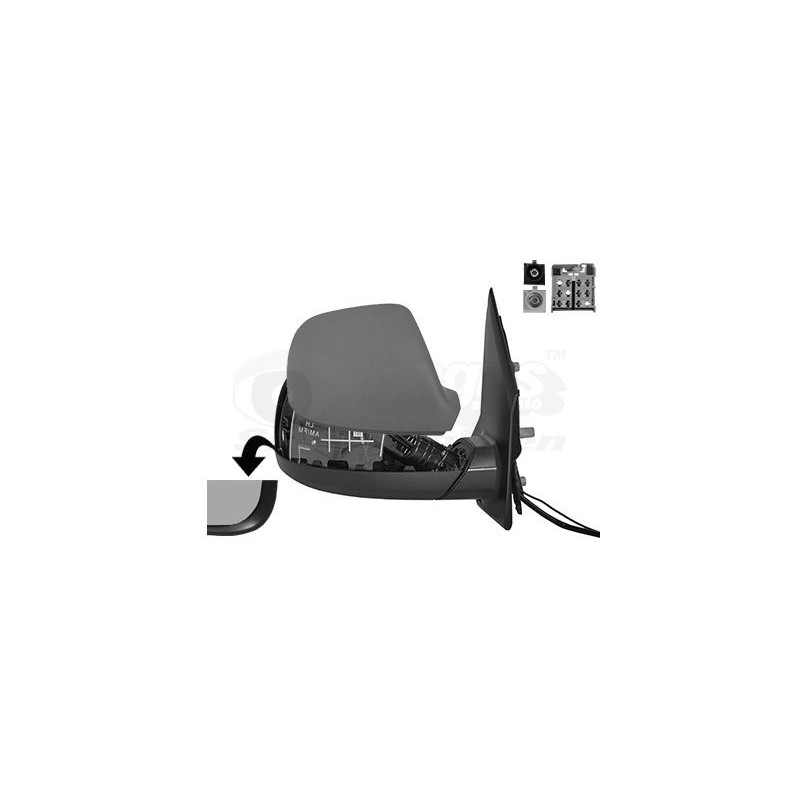 Rétroviseur éléctrique complet droit