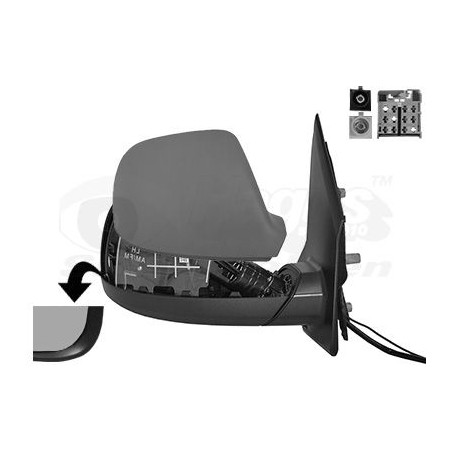 Rétroviseur éléctrique complet droit