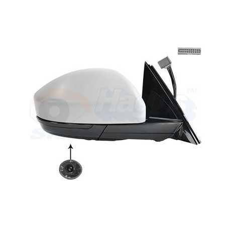 Rétroviseur éléctrique complet droit