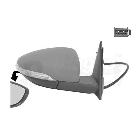 Rétroviseur éléctrique complet droit