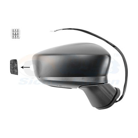 Rétroviseur éléctrique complet droit
