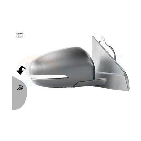Rétroviseur éléctrique complet droit